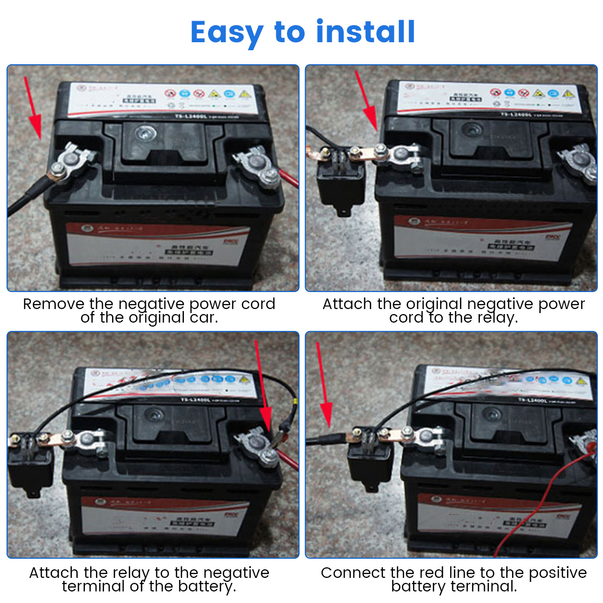 12v Battery Relay Switch Dual Remote Car Battery Disconnect Relay Anti
