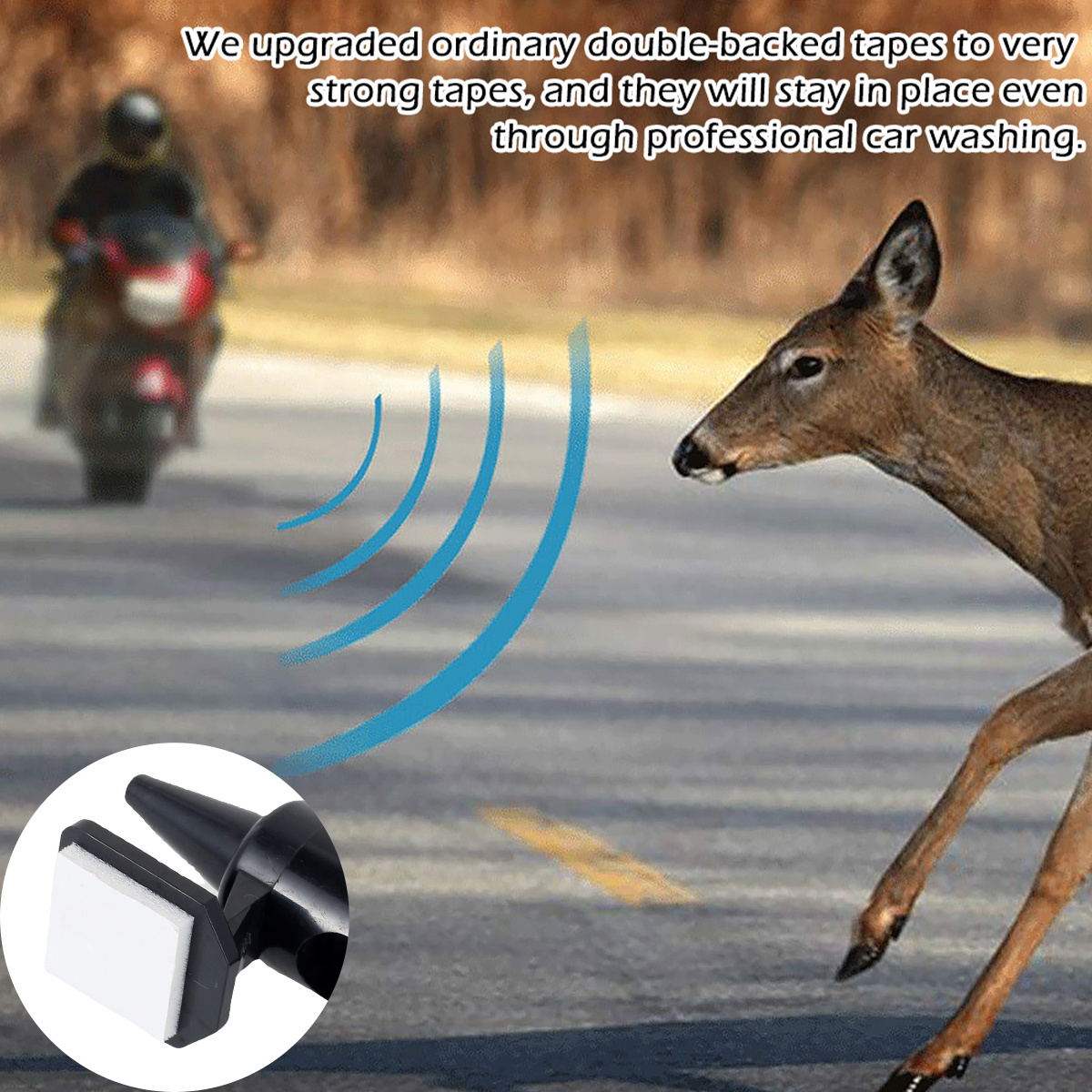 Deer Warning Whistle for Car, Self-Adhesive Animals Alert Warning Device,  Save Deer Wildlife Avoids Collisions Repellent Devices, Auto Safety