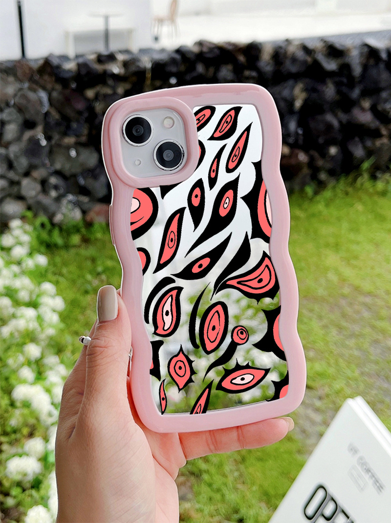 오렌지 아이 핑크 미러 인쇄 전화 케이스 애플 아이폰 14 13 12 11 x xr xs 8 7 미니 플러스 - Temu  Republic of Korea