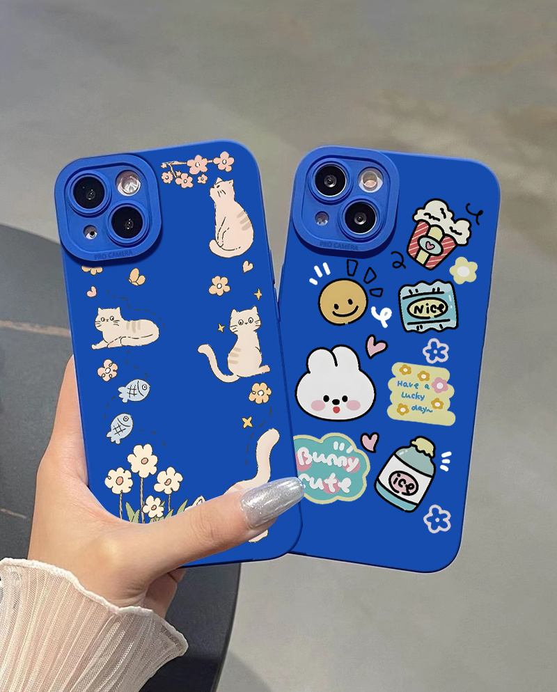 Anime Sticker Graphic Silicone Phone Case Iphone 11 14 13 12 - Temu