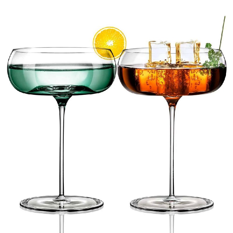 4PCS 180ML Coupe Cocktail Glass Martini Glass Crystal Set of 4