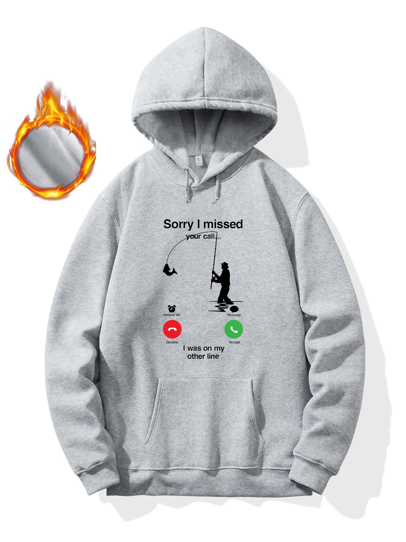 Funny Meme Fishing Print Hoodie, Cool Hoodies For Men, Men's Casual Graphic Design Pullover Hooded Sweatshirt With Kangaroo Pocket Streetwear For