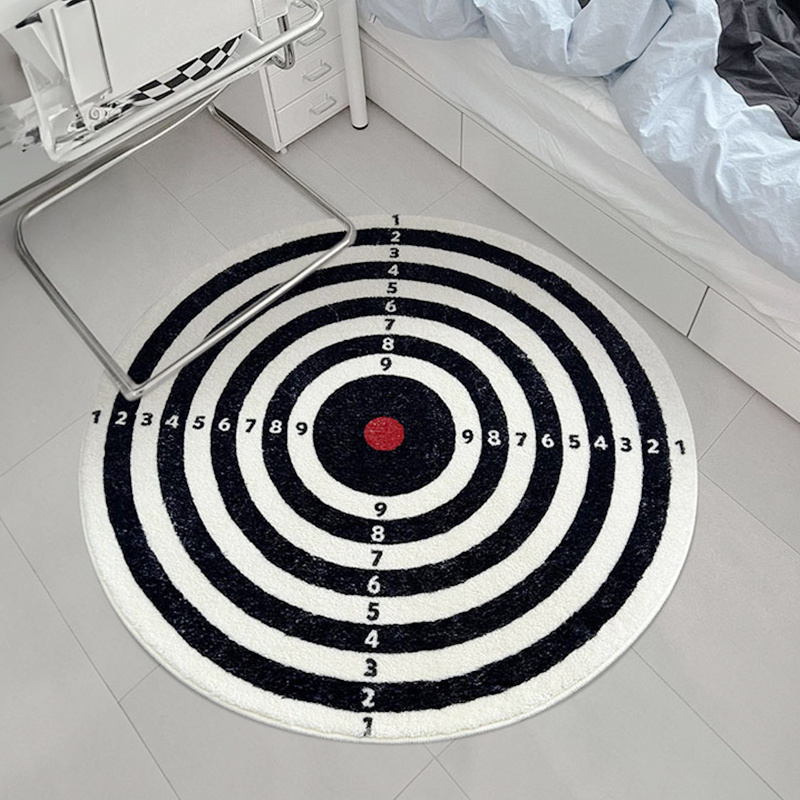 Target Dart Board Pattern Round Floor Mat Bedroom Carpet Living Room Area  Rugs