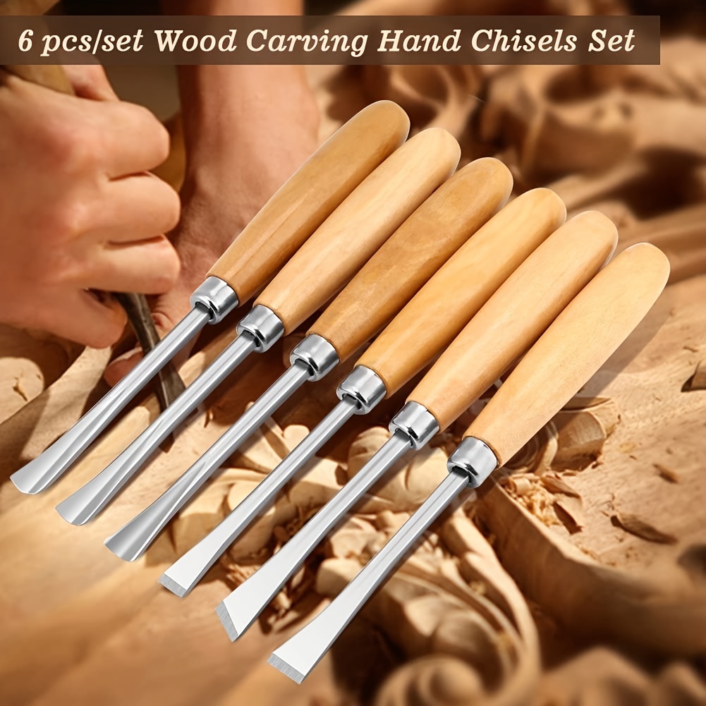 Outils de sculpture sur bois Outils de gravure Professionnel Ciseau de  sculpture sur bois 12 Pcs