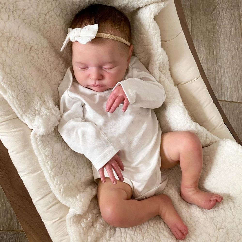 Soft Silicone Asleep Laura Reborn Baby Newborn Doll 3d-painting