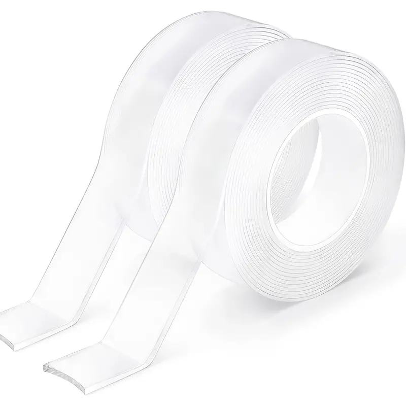 2 Packs, Total 10m/394in Double Sided Tape Heavy Duty, Nano Double Sided  Tape, Transparent Mounting Tape Picture Hanging Strip, Removable Wall Tape  Ad