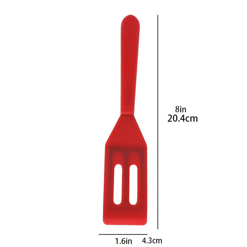 Silicone Long Flipper Slotted Spatula Turner Non stick Heat - Temu