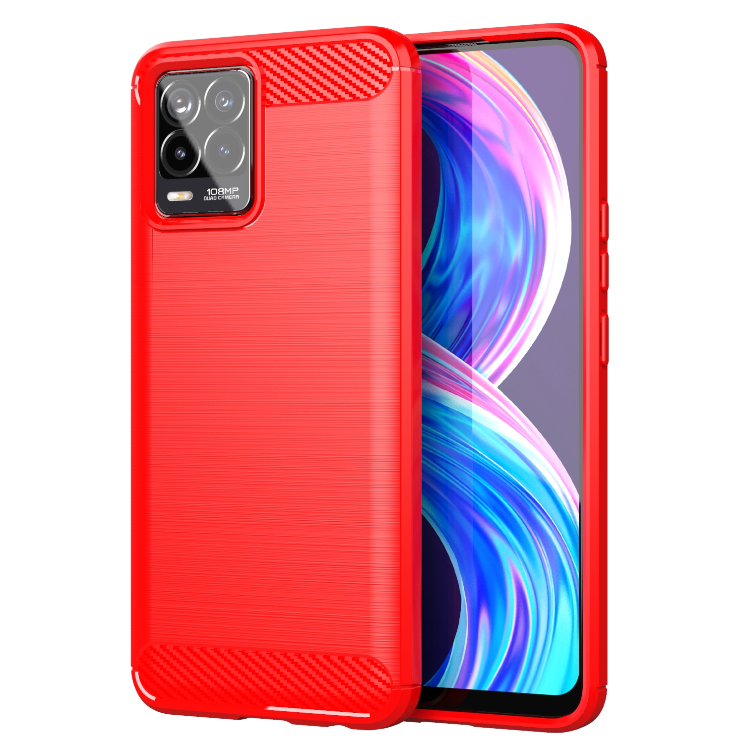 Para Realme 10 4G Honeycomb Funda para teléfono a prueba de golpes (Rojo)