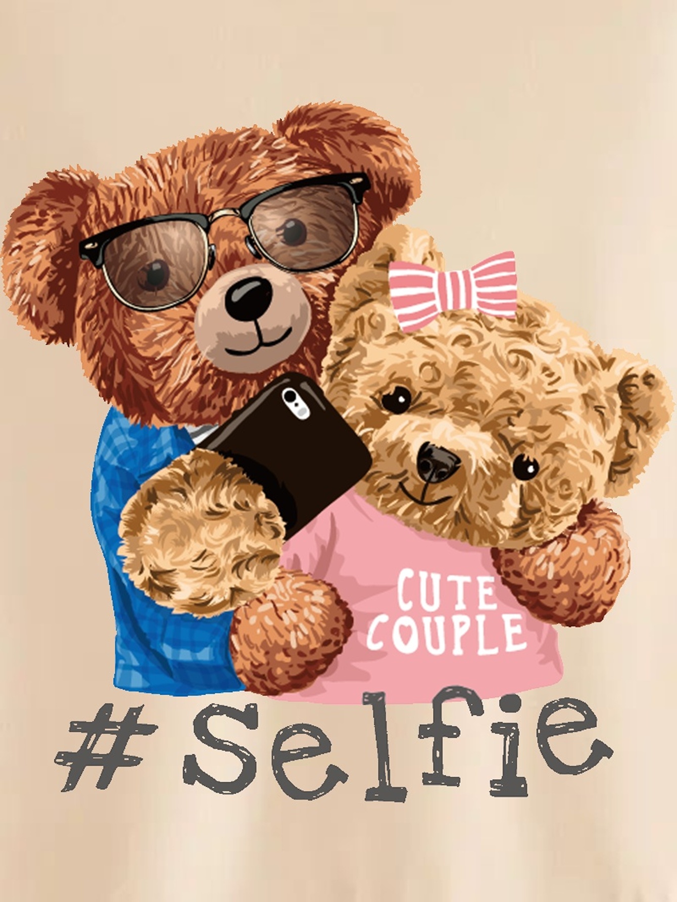 Sweet Selfie Bear Pattern Print Sweatshirt Kids Boys Keep - Temu Sweden