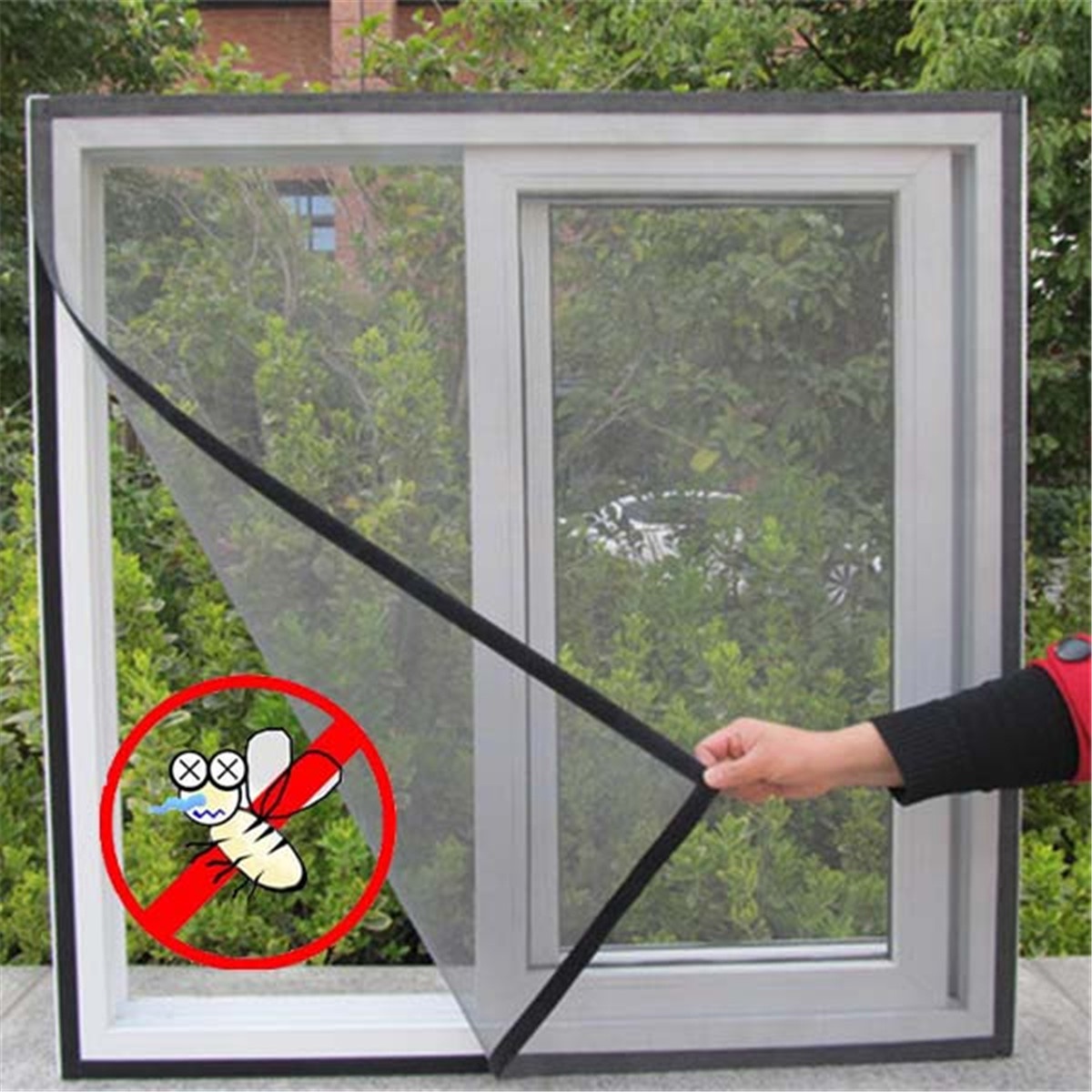 Kaufe Neue Indoor Insekten Fliegen Moskito Fenster Bildschirm Vorhang  Moskito Netting Tür Anti Moskito Net Für Küche Fenster Hause Schutz