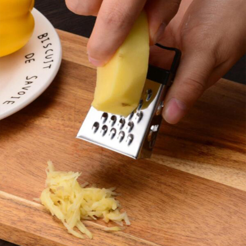 Professional Box Grater, Cheese Grater Box for Kitchen Stainless Steel with  4 Sides, Cheese and Spice Graters with Handles for Vegetables, Ginger,  Potatoes