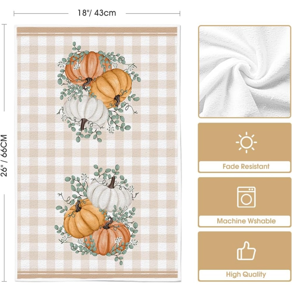 Thankful Pumpkin Dish Towel - Fall Thanksgiving Tea Towel Kitchen Deco –  Lazy Gator Tees