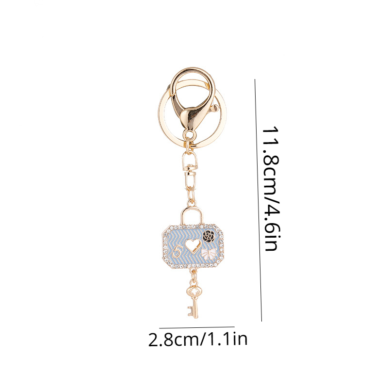 Cute Couple Bag Love Lock Keychain Women Bag Car Charm - Temu