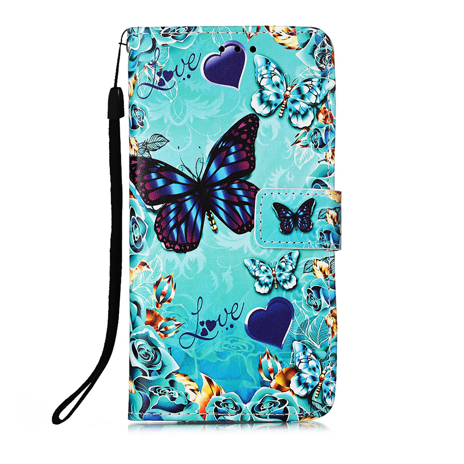 Funda de cuero cuadrada con patrón geométrico, cubierta de flores