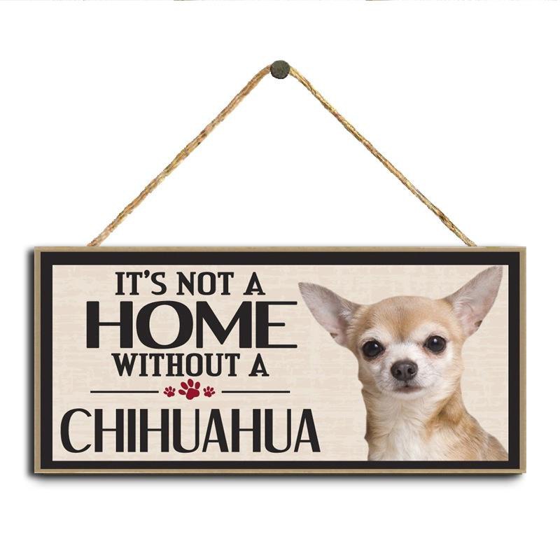 Putuo Decor Dog Tags Wooden Signs Dog Accessories Lovely Pet Tag Sign for  Wooden Hanging Dog Houses Wall Decor Home Decoration