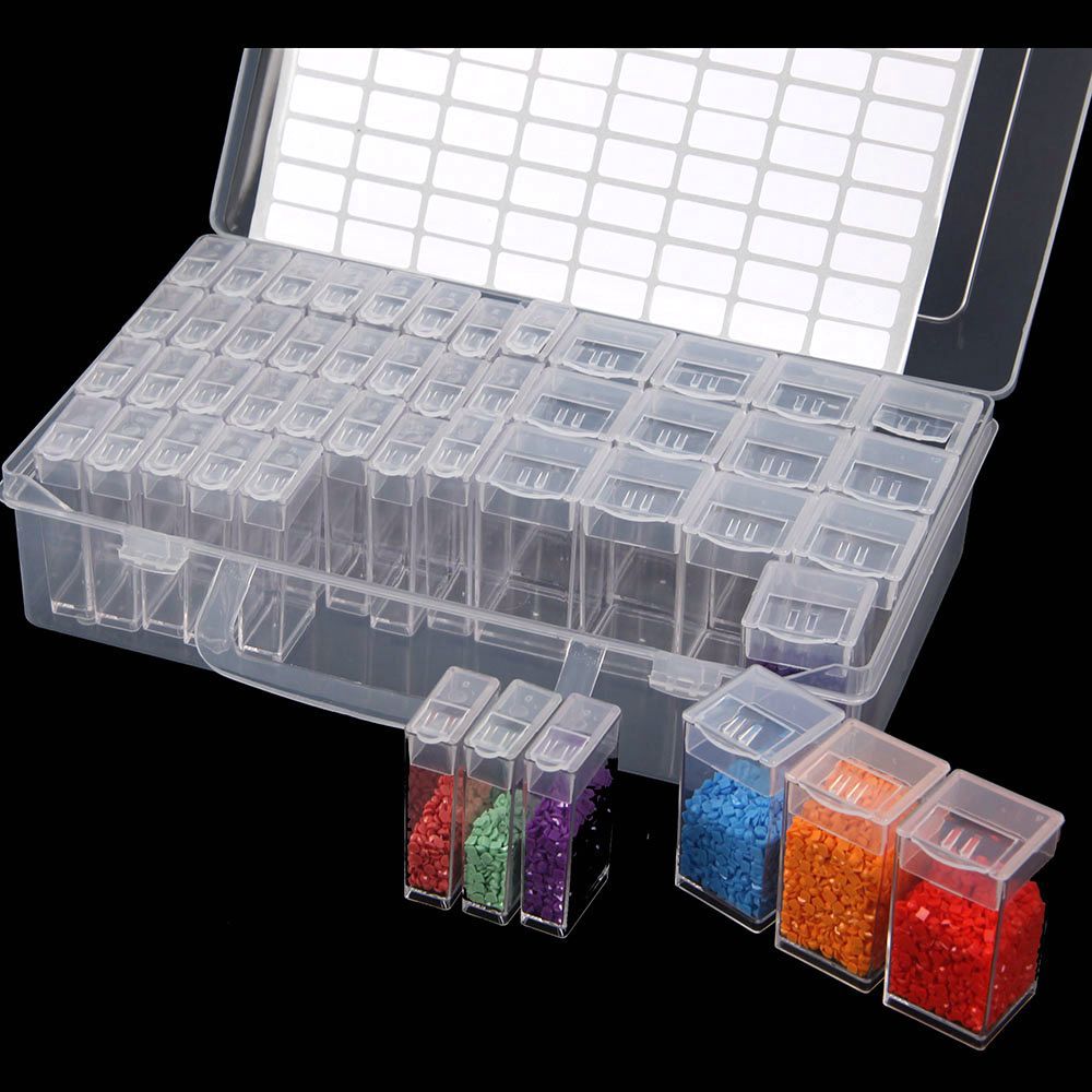 diamond painting storage box, portable bead storage box 64 Grid