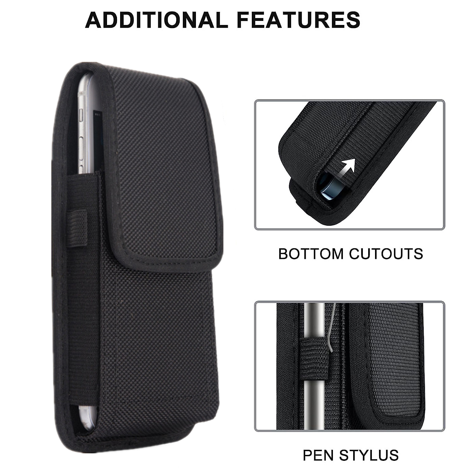 Funda Universal De Cuero Para Teléfono Móvil Con Clip Para Cinturón Para  IPhone 14 Plus 11 Pro Max XS Max Funda Para Cinturón Soporte Para Teléfono  Pa
