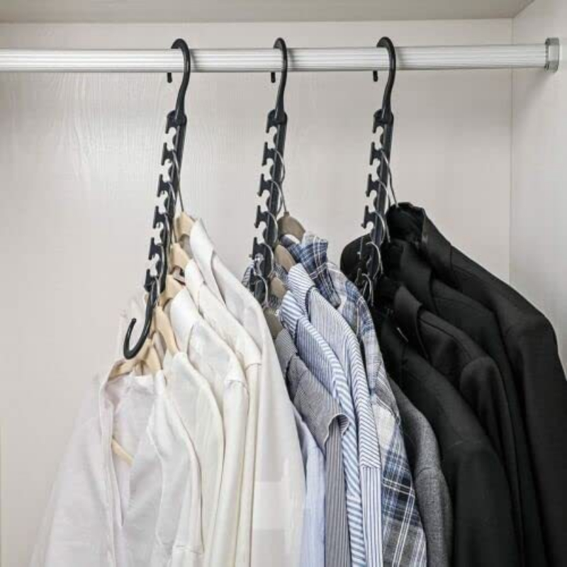 5pcs Folding Magic Hanger ABS Plastic Multifunctional Drying Rack