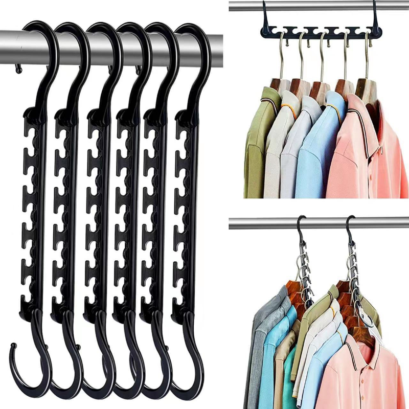 5pcs Folding Magic Hanger ABS Plastic Multifunctional Drying Rack