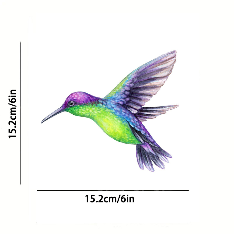 Beautiful Vibrant Colored Hummingbird Art Car Sticker Laptop