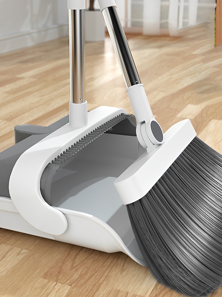 Household Broom And Dustpan Set With Adjustable Handle 180° Temu