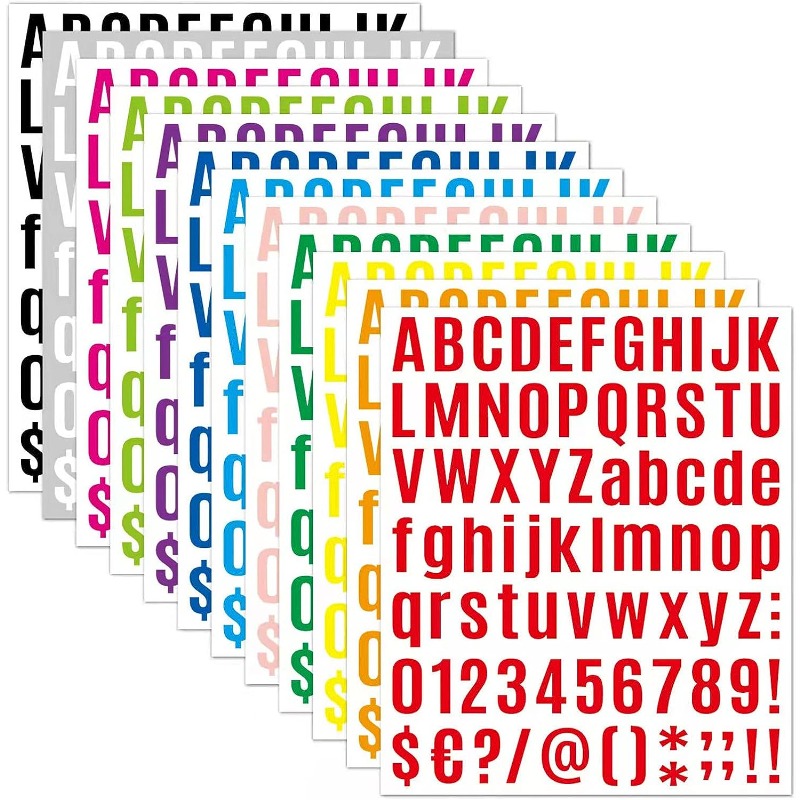 Self Adhesive Letters Numbers Kit Alphabet Number Stickers - Temu