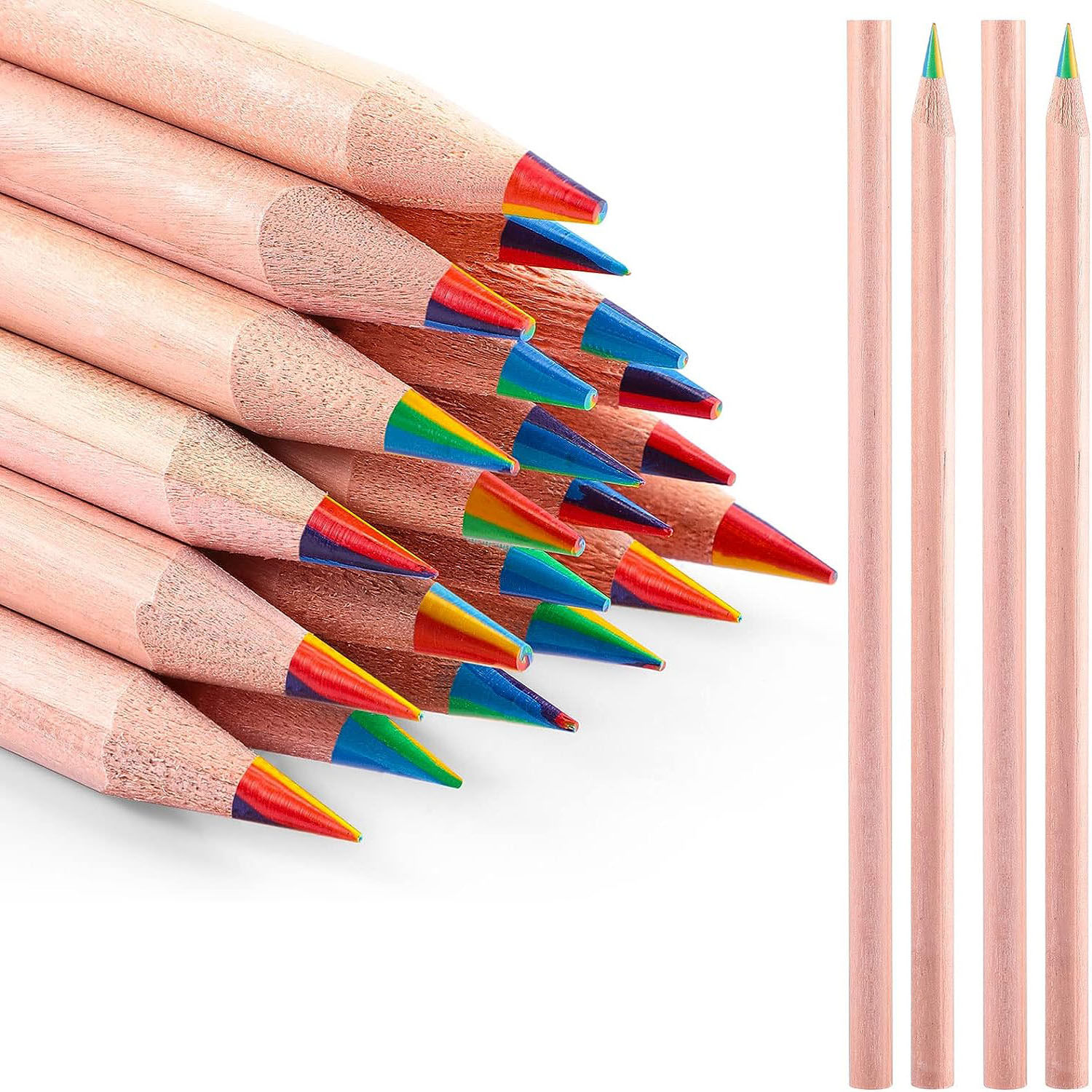 8 Colors Rainbow Pencils, Jumbo Coloring Pencils For Adults, Multi-colored  Pencils For Art, Drawing, Coloring, Sketching Christmas, Halloween,  Thanksgiving Day - Temu