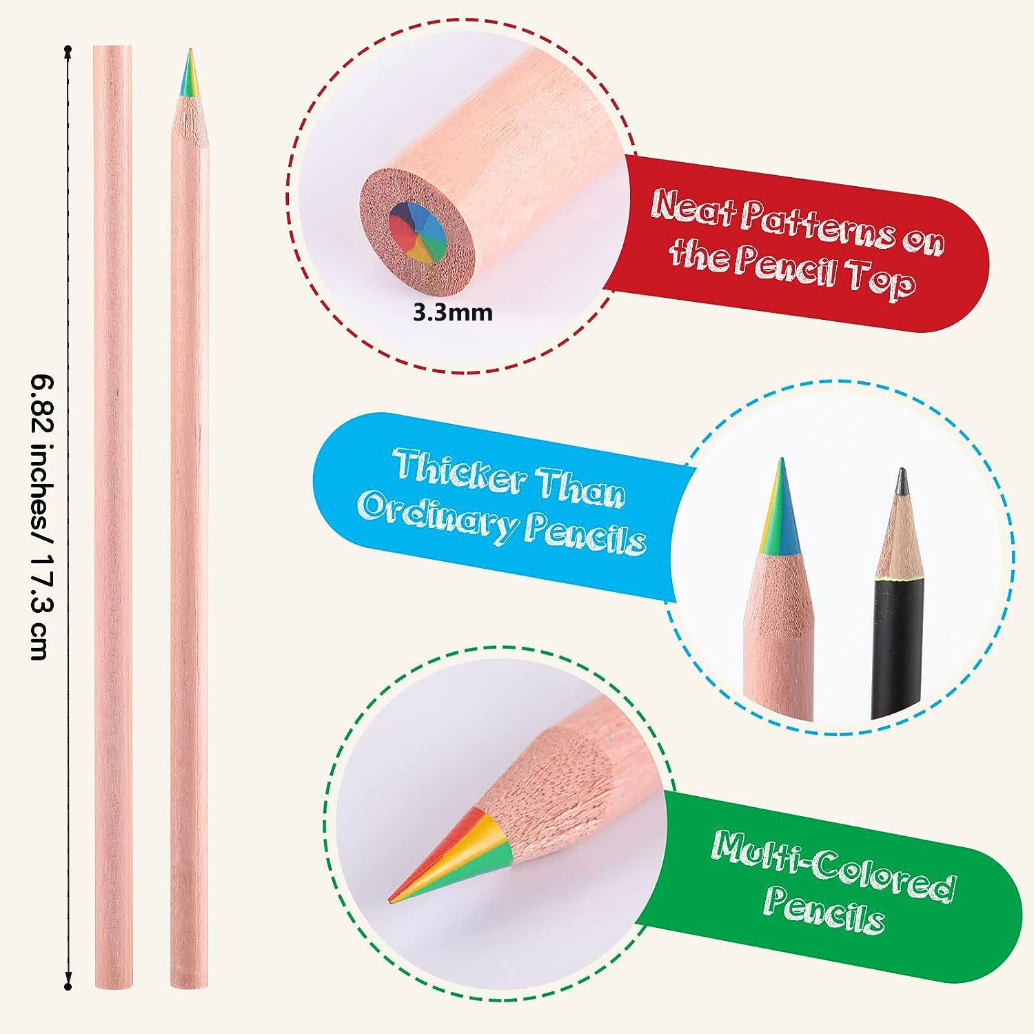 Rainbow Pencils, Refills (12 Colors) Colored Pencils For Adults, Multicolor  Pencils For Art Painting Halloween/thanksgiving Day/christmas Gift - Temu