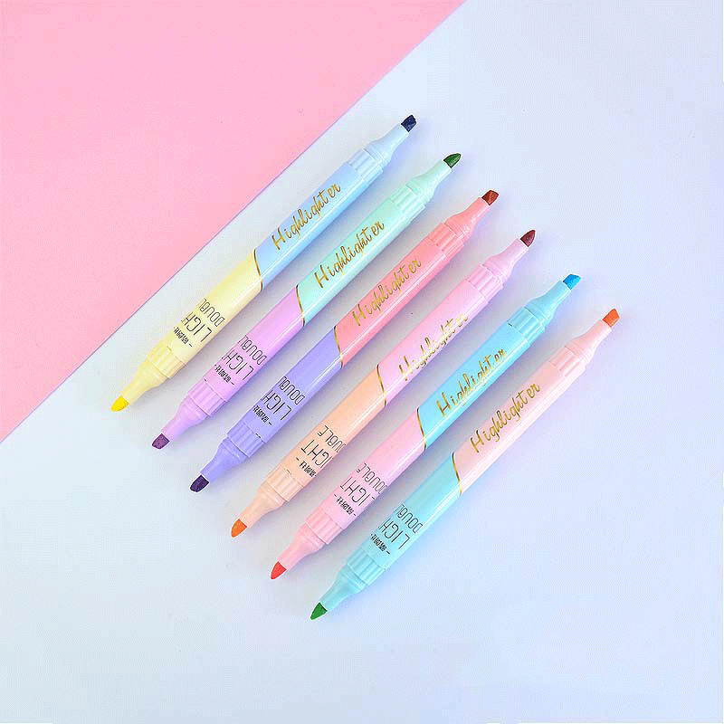 BLIEVE Aesthetic Highlighters and Gel Pens With Soft Ink and Tip