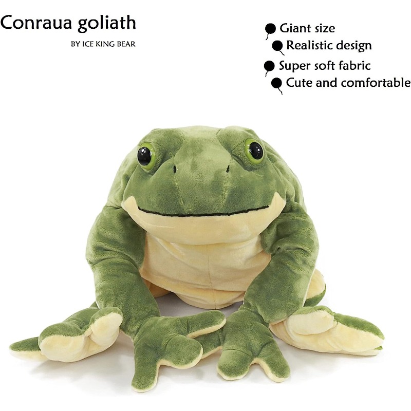 Kawaii Giant Frog Plush Stuffed Toy Animal Soft Toy Large, Green Christmas  Gift Halloween Gift