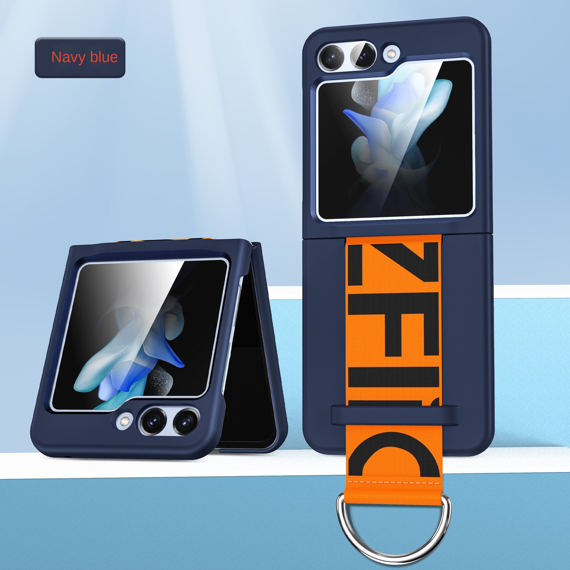 Samsung Galaxy Z Flip3 5G Silicone Cover with Ring Navy
