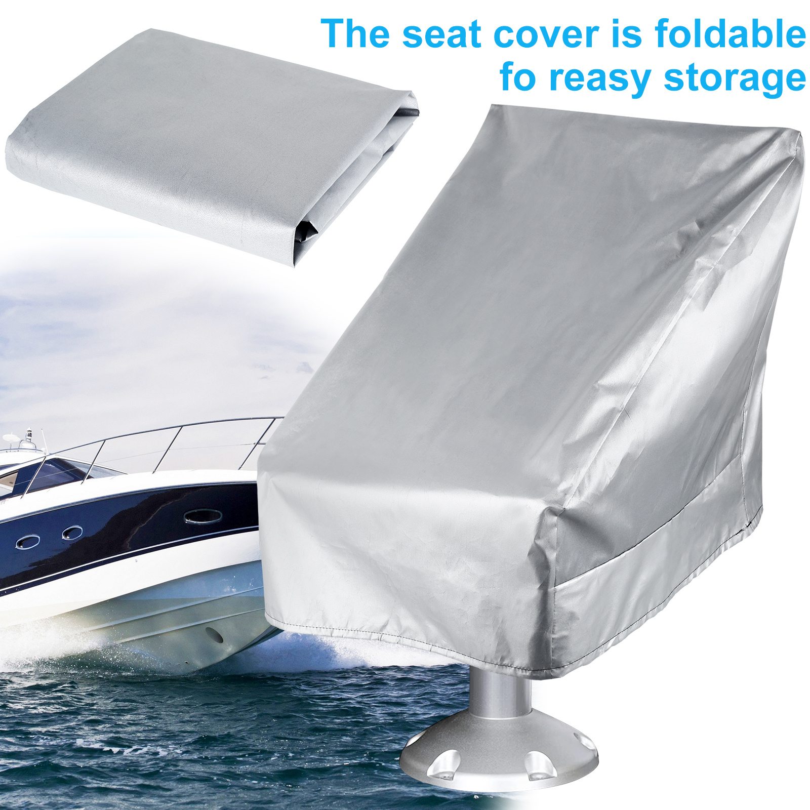 Boat Seat Cover Heavy Duty Canvas Seat Covers Waterproof Boat Folding Seat  Cover Durable Weather Resistant Fishing Chair Protective Cover