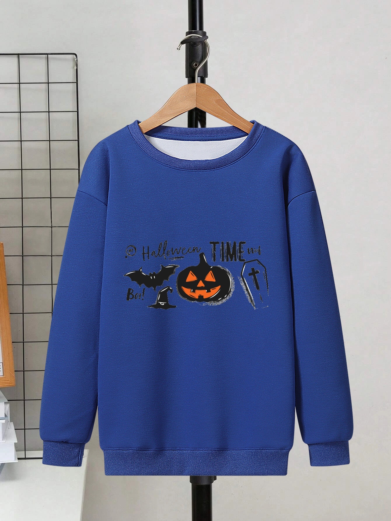 halloween Time'' Spooktacular Pattern Girls' Sweatshirt - Temu