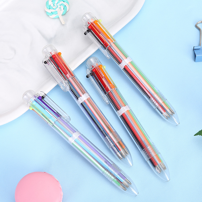 6 Colors Pen Creative Multicolor Ballpoint Pen With 5 Colors - Temu
