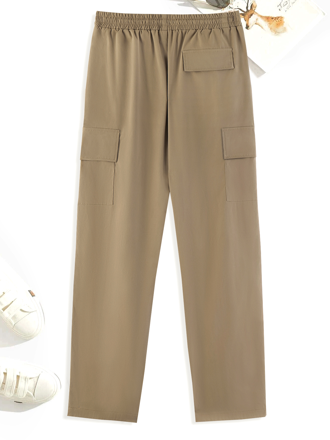 Hvyesh Cargo Pants Women Ladies Street Style Fashion Design Sense Multi  Pocket Overalls Drawstring Elastic Low Waist Sports Pants 