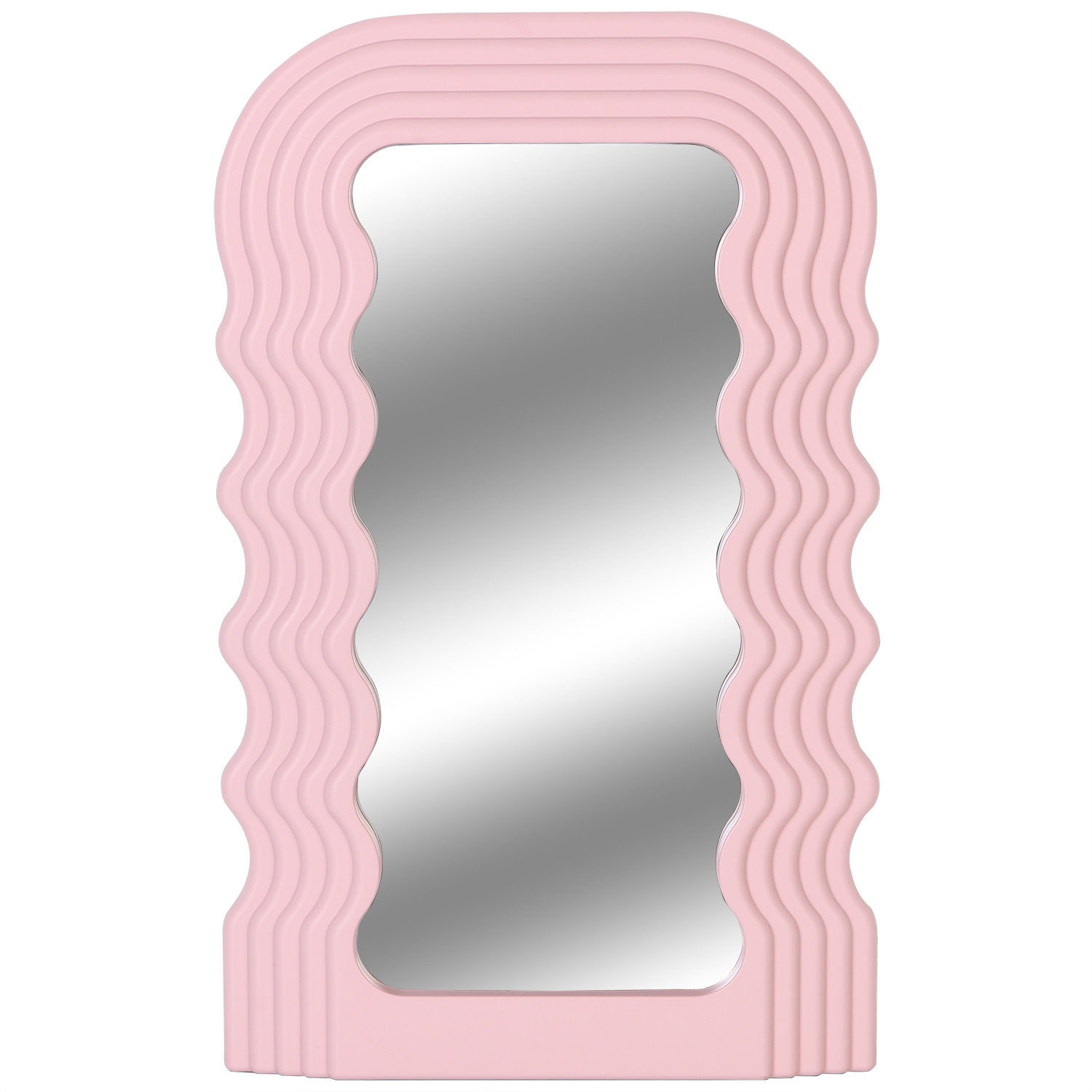 Wave Pattern Irregular Makeup Mirror Wall Mounted Or Tabletop Vanity Mirror