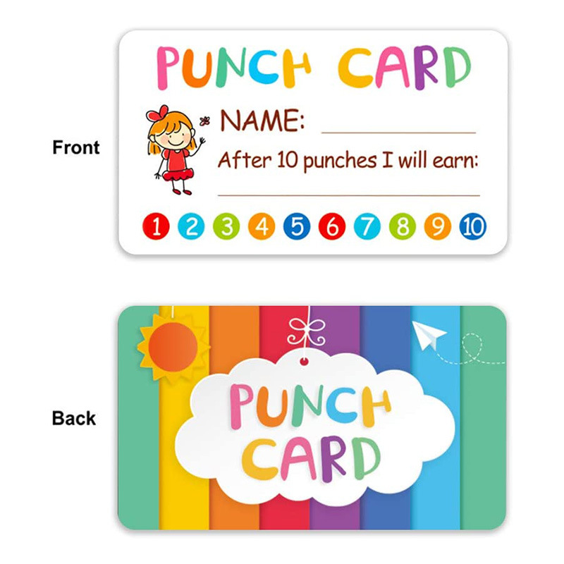 Loyalty Rewards Card Student Rewards Card Punch Card - Temu