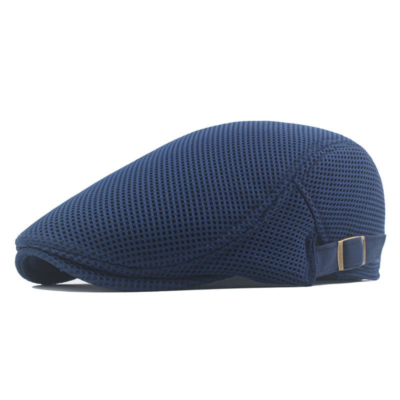 1pc Trendy Black Breathable Summer British Beret Cap For Men Women Golf, Ideal choice for Gifts