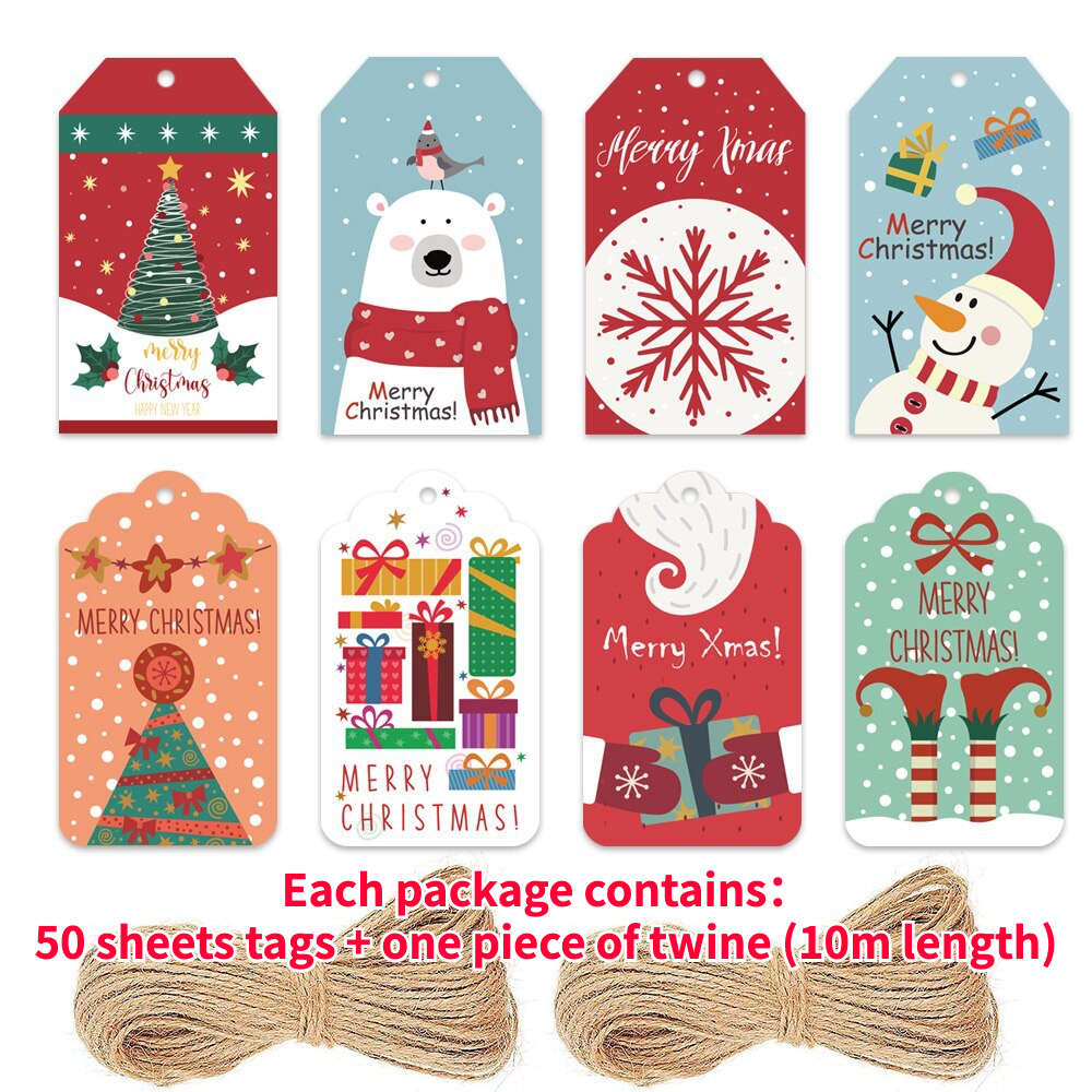 New 50 Stickers Merry Christmas Gifts Tags Stickers to - Temu