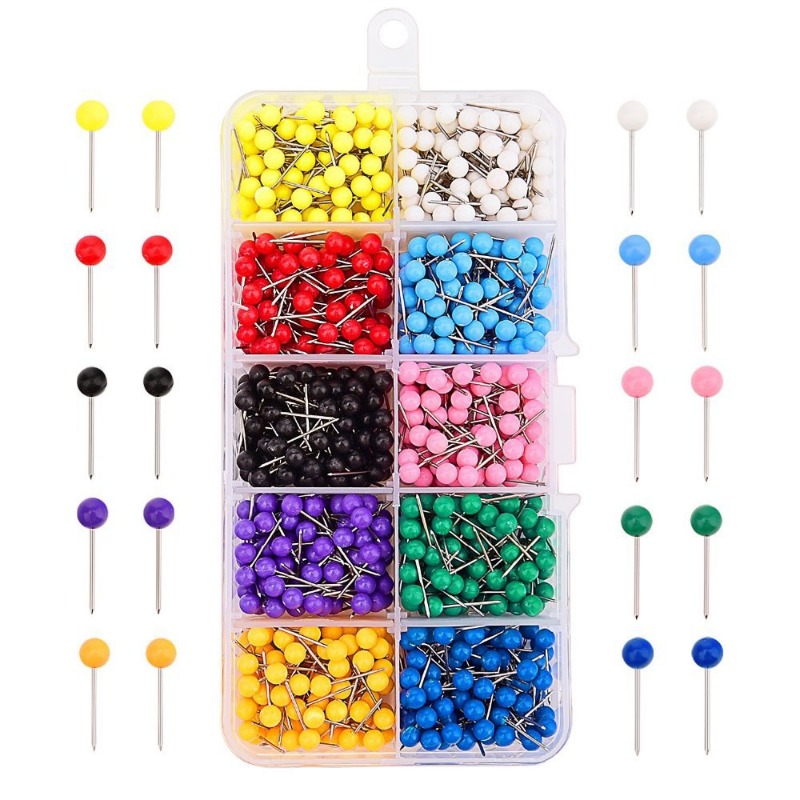 Multi Color Push Pins Map Tacks Round Head Stainless Point Temu Australia