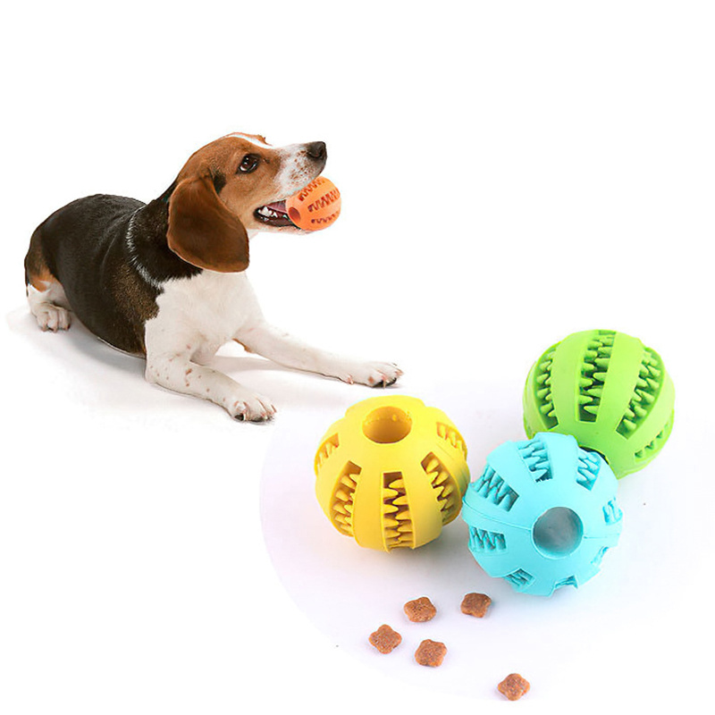 JANDEL Pet Chew Ball Safe Rubber Puppy Toy,Dog Treat Toy Ball, Dog Tooth  Cleaning Toy, Interactive Dog Toys,Indestructible Medium and Large Dog Toys