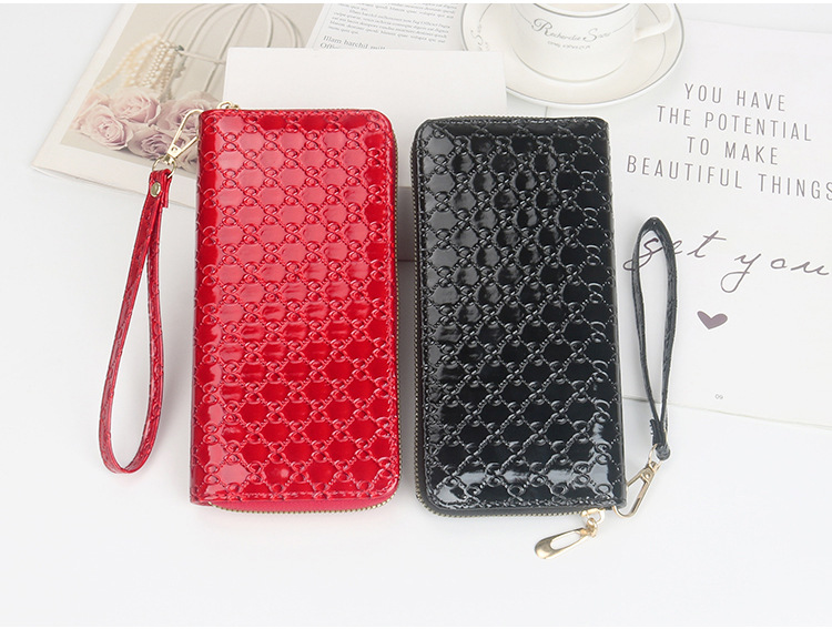 Double Zipper Clutch Long Wallet, Glossy Stylish Coin Purse, Credit Card  Holder & Mobile Phone Bag - Temu United Arab Emirates