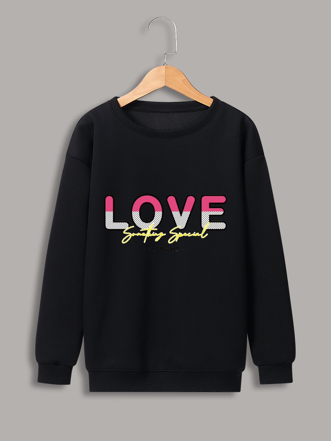 Loved Letter Print Sweatshirt