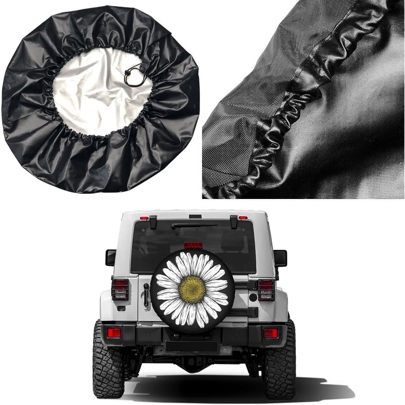 Daisy Flower Spare Tire Cover Dust-proof Wheel Tire Cover Fit Trailer, Rv,  Suv And Many Vehicle Temu