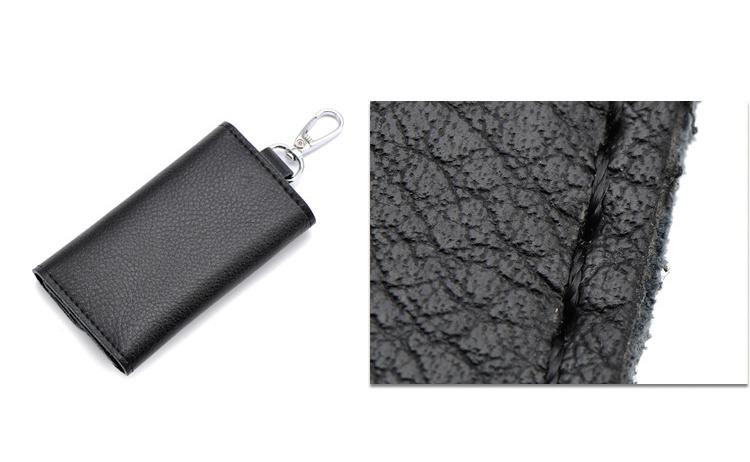 Genuine Leather Keychain For Men Key Holder Split Car Key Wallet Mini Card  Bag - Jewelry & Accessories - Temu Austria