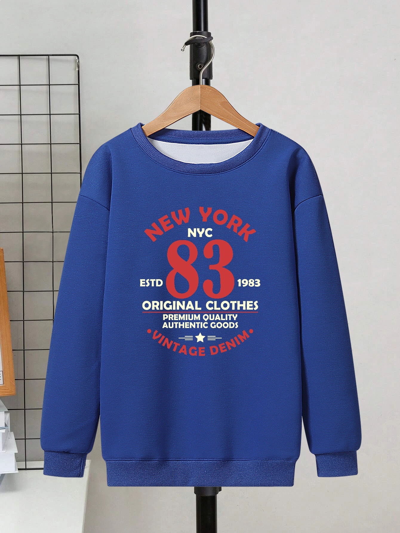 Trendy Girl ''83# New York'' Graphic Pullover Sweatshirt - Temu
