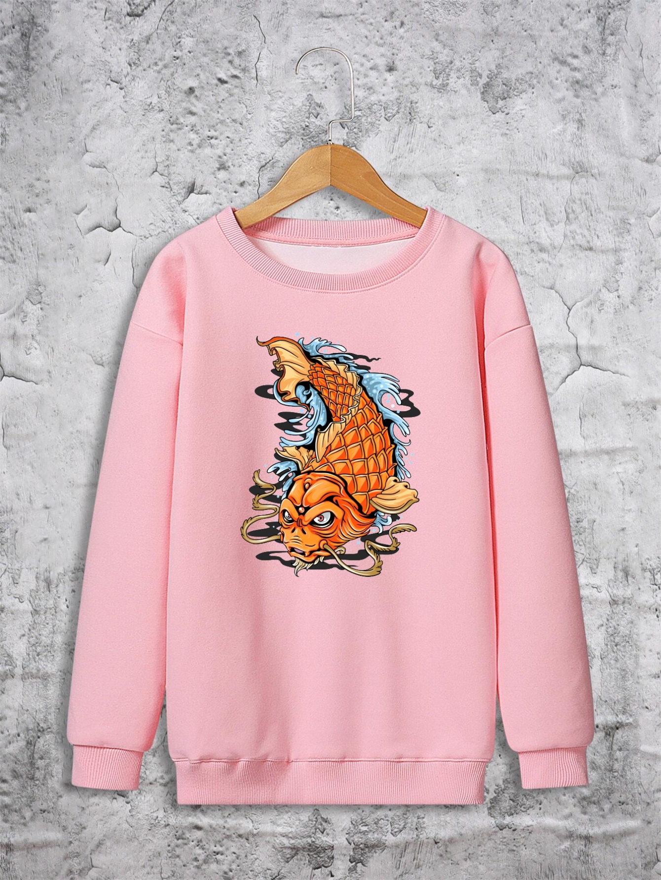 Girl's Sports/outdoor Sweatshirt, Halloween Horror Fish Print Long Sleeve  Sweatshirt For Spring/autumn, Kids Clothing - Temu United Arab Emirates