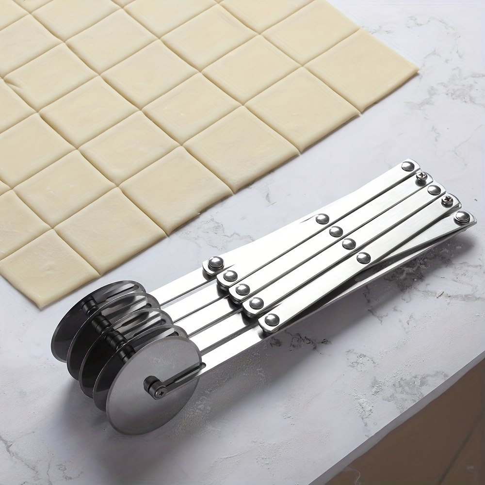 1pc 3 Wheel 5 Wheel Pastry Cutter With Handle Dough Cutter