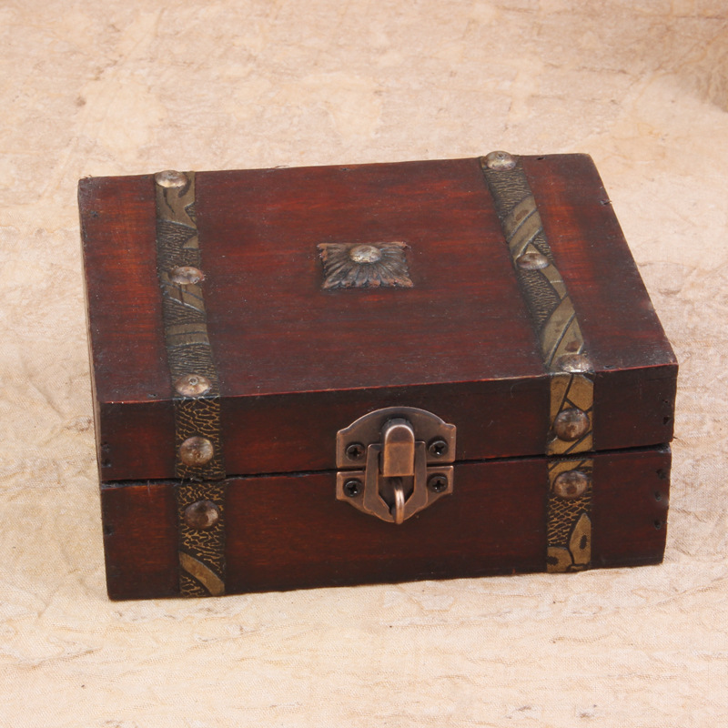 Luxury Vintage Trinket Jewelry Box Ears Treasure Case Storage Box Black 