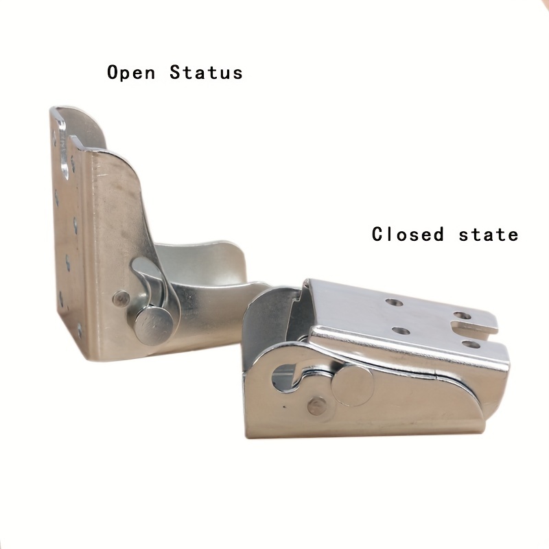 90 Degree Self-Locking Folding Hinge 4Pcs Extended Self Locking Folding  Hinges Rust-Resistant Steel Hidden Furniture Leg Locking Hinge for for DIY